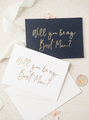 Will you be my Best Man? Gold Foil Card