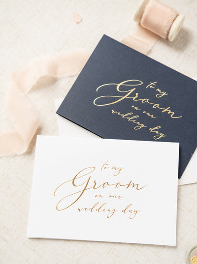 To My Groom Gold Foil Card