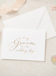 To My Groom Gold Foil Card