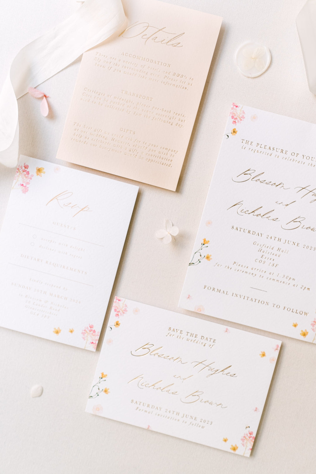 Eliza May Prints Blossom Wedding Stationery Collection 