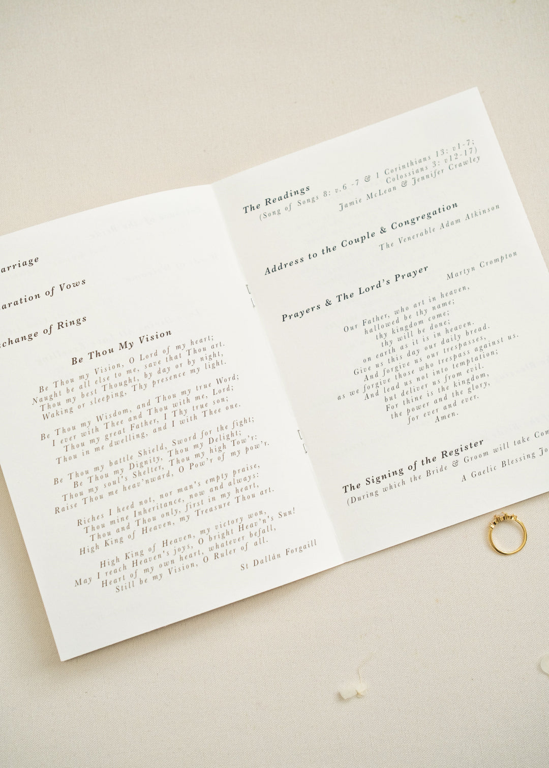 Bella Order of Service Booklet