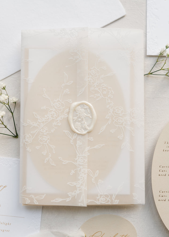 White Floral Vellum Wraps
