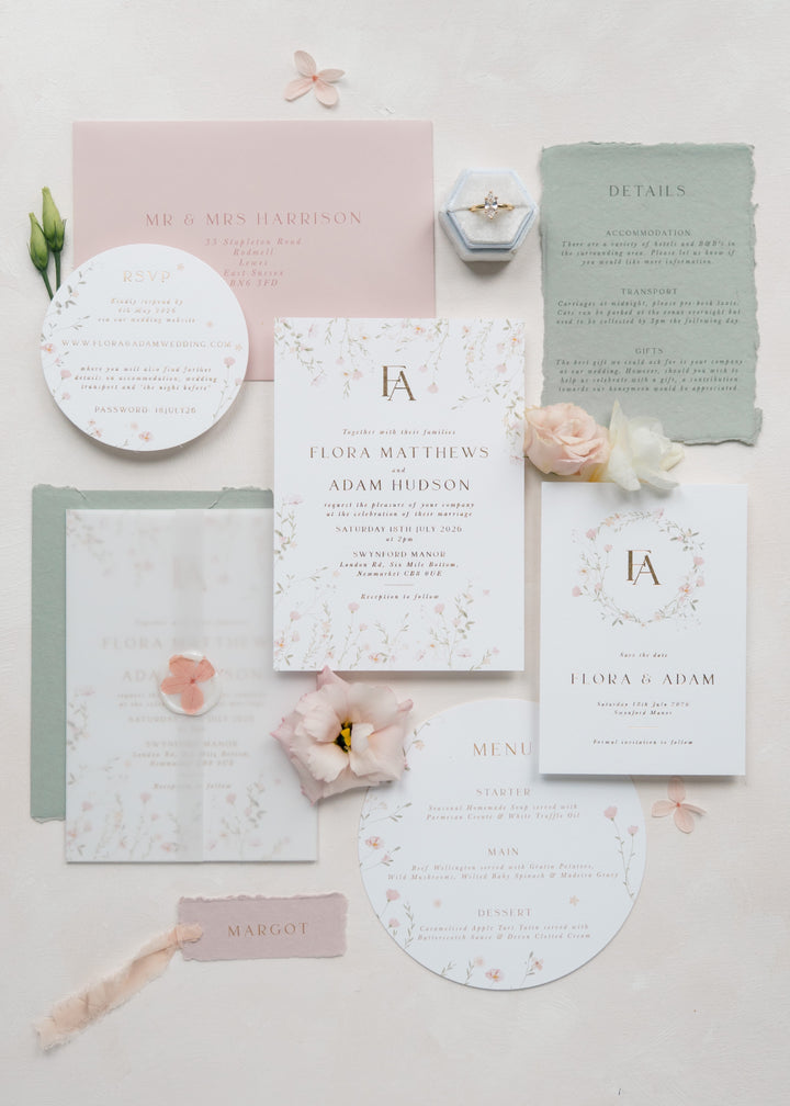 Flora Wedding Invitation Sample Pack