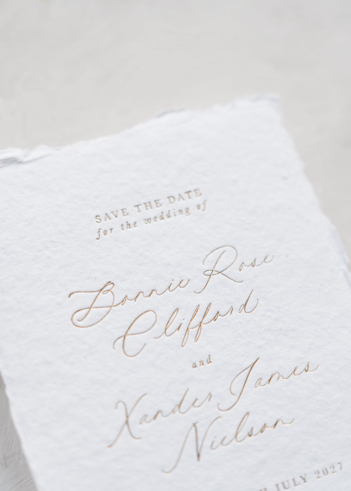 Bonnie Handmade Paper Save The Date