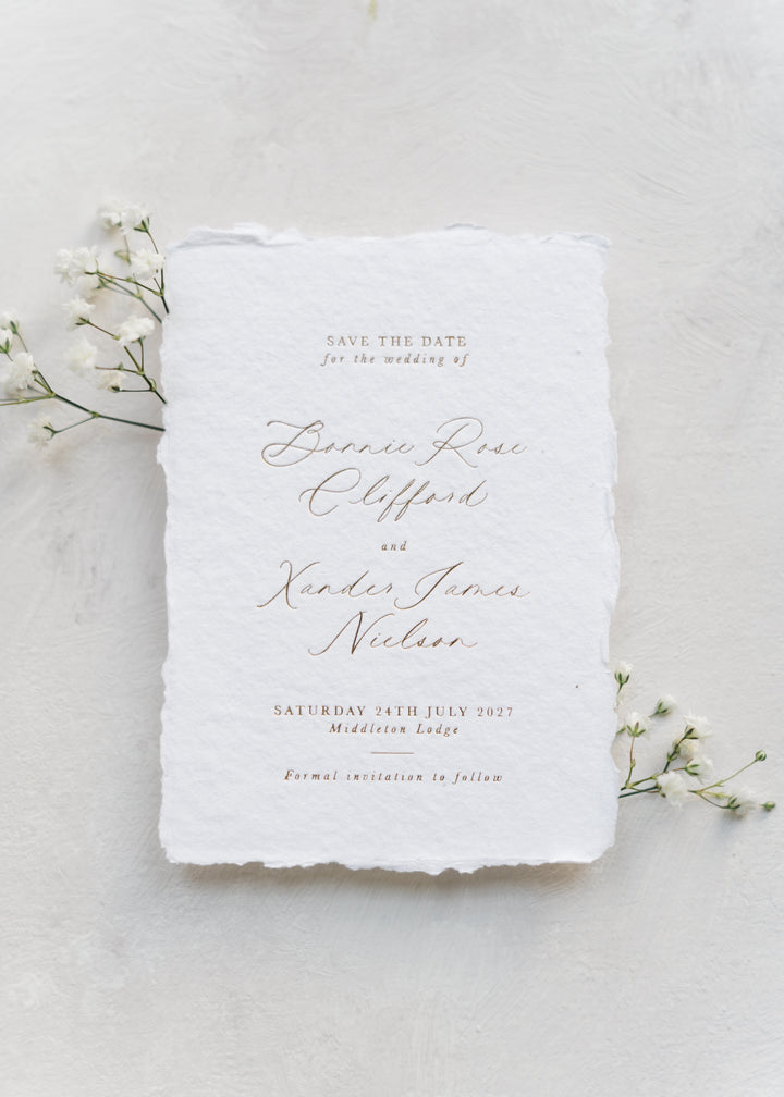 Bonnie Handmade Paper Save The Date