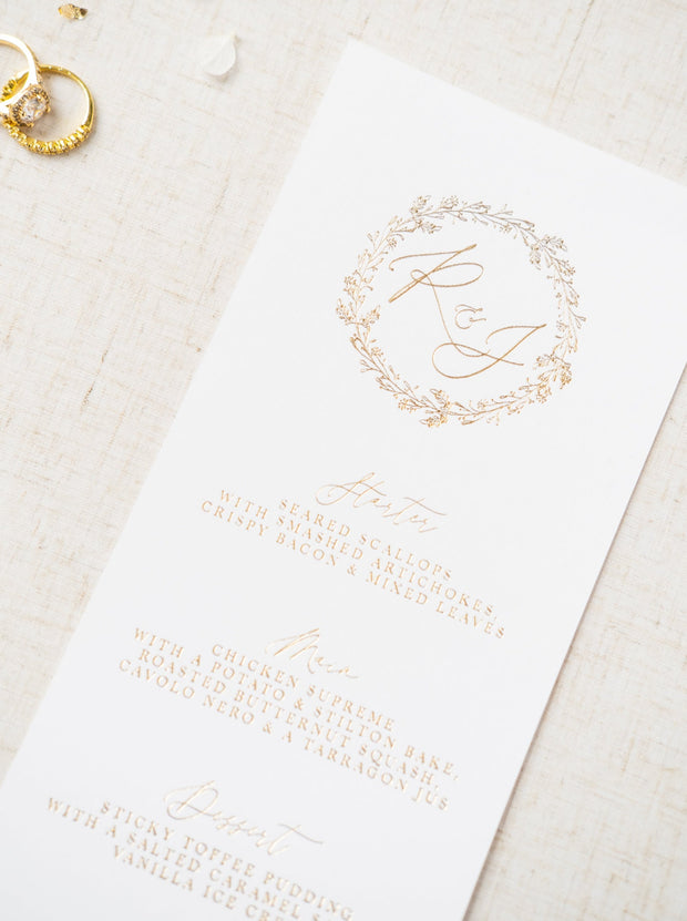 Rosa Menu Card