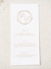 Rosa Menu Card