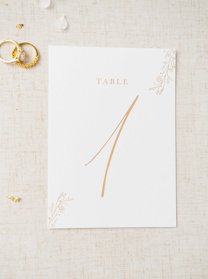 Rosa Table Numbers