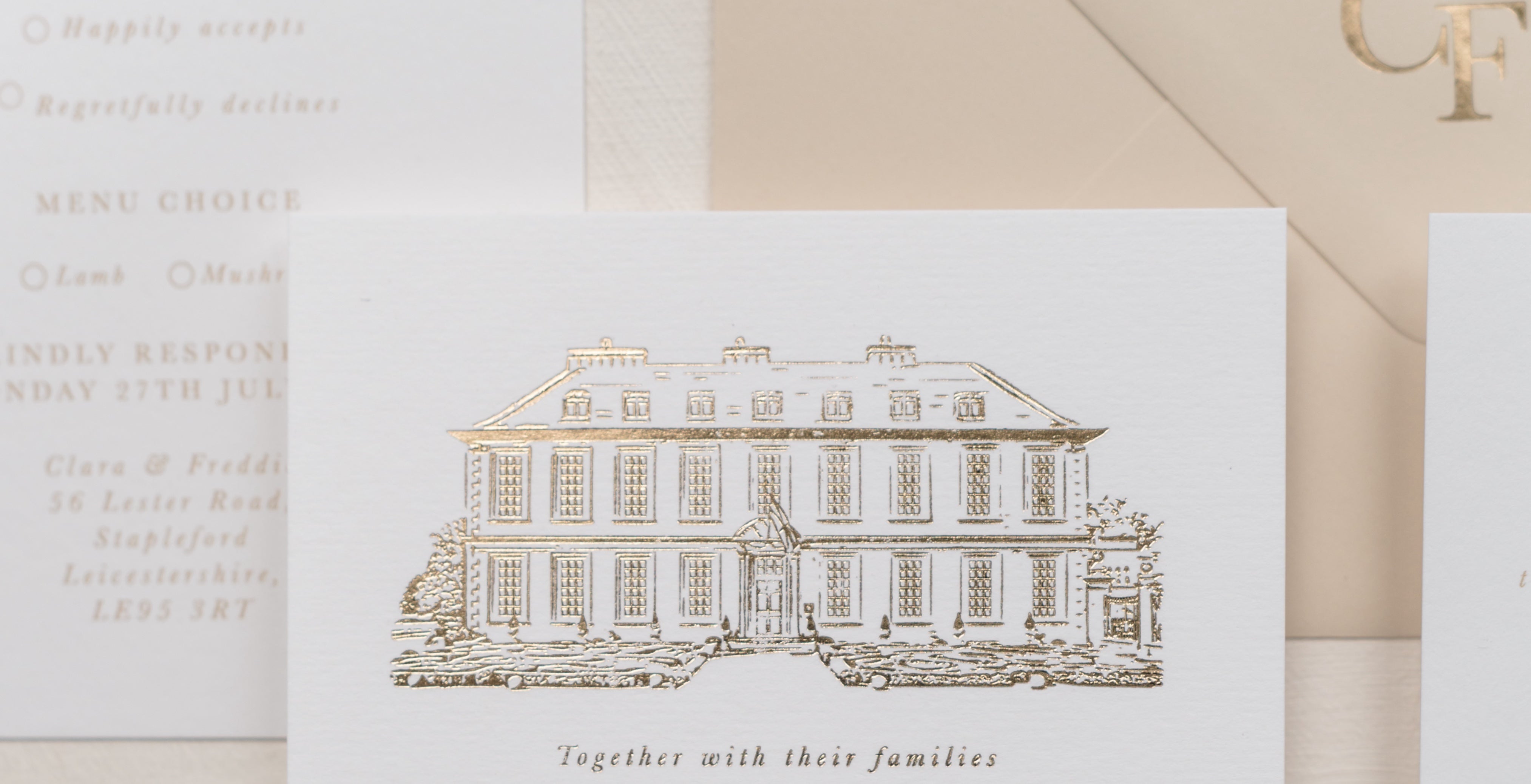 bespoke wedding invitation venue illustration for personalised stationery