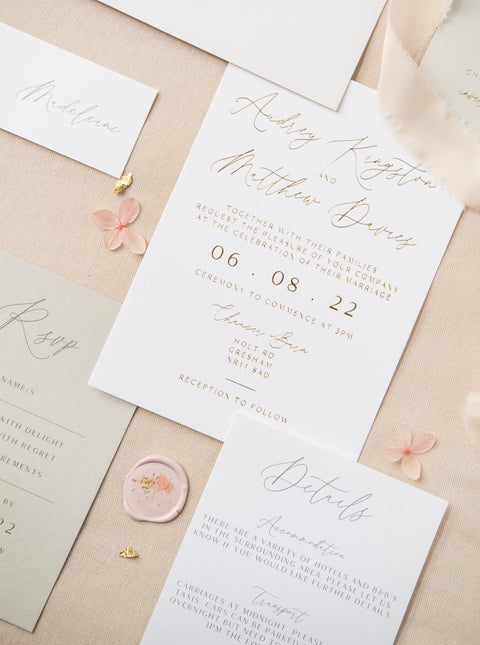 Audrey Wedding Invitation Sample Pack