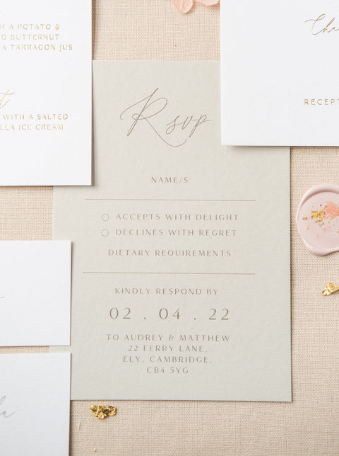 Audrey RSVP Card
