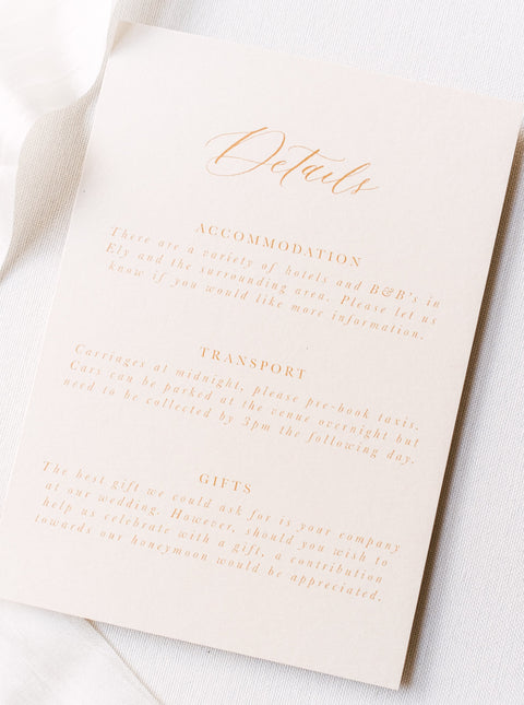 Bella Details Card