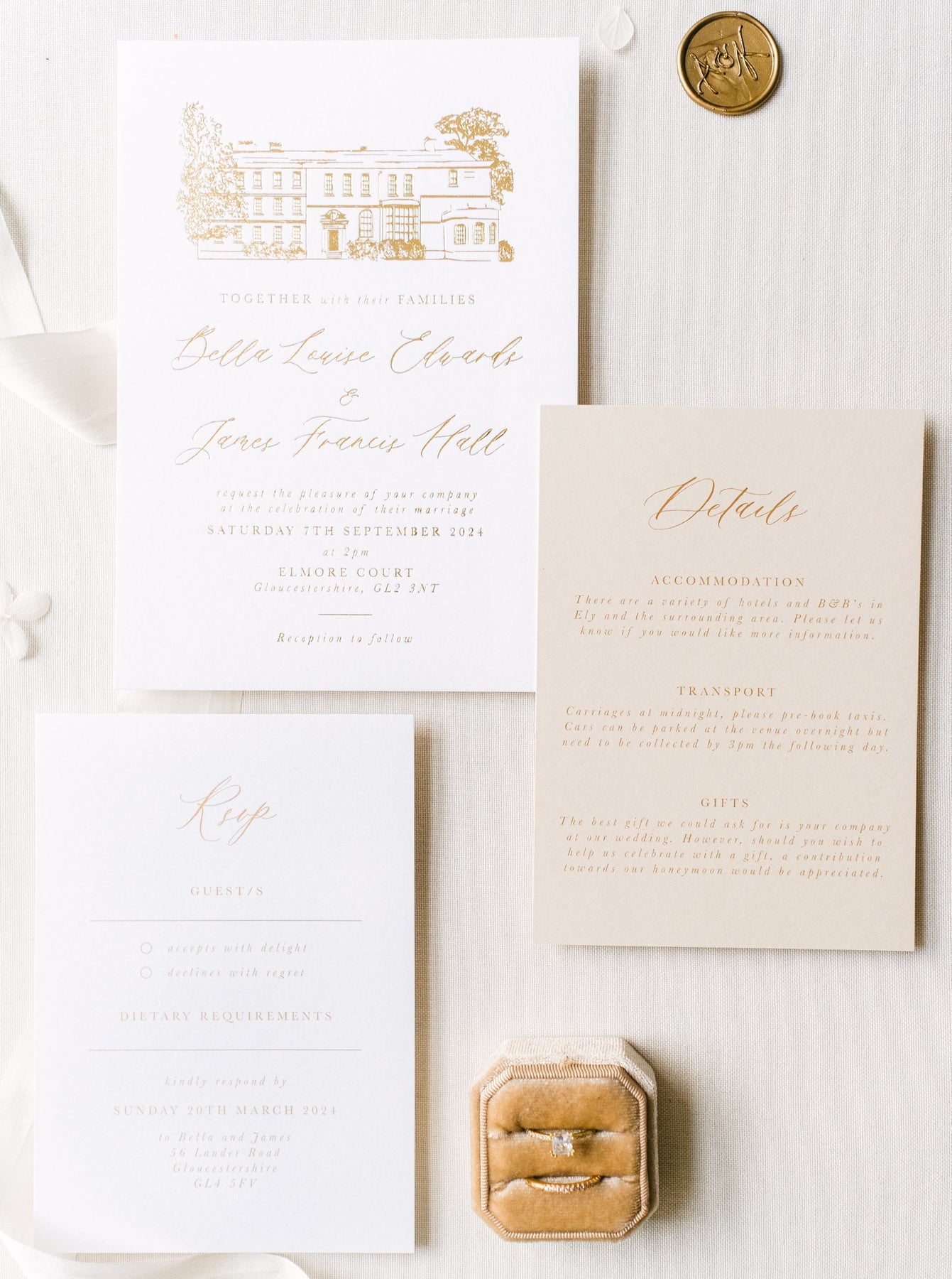 Sample Evite 'Bellaβ Venue Wedding Invitation Sample Pack | Eliza May Prints