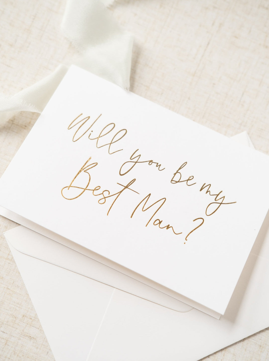 Will you be my Best Man? Gold Foil Card