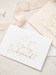 Will you be my Bridesmaid? Gold Foil Card
