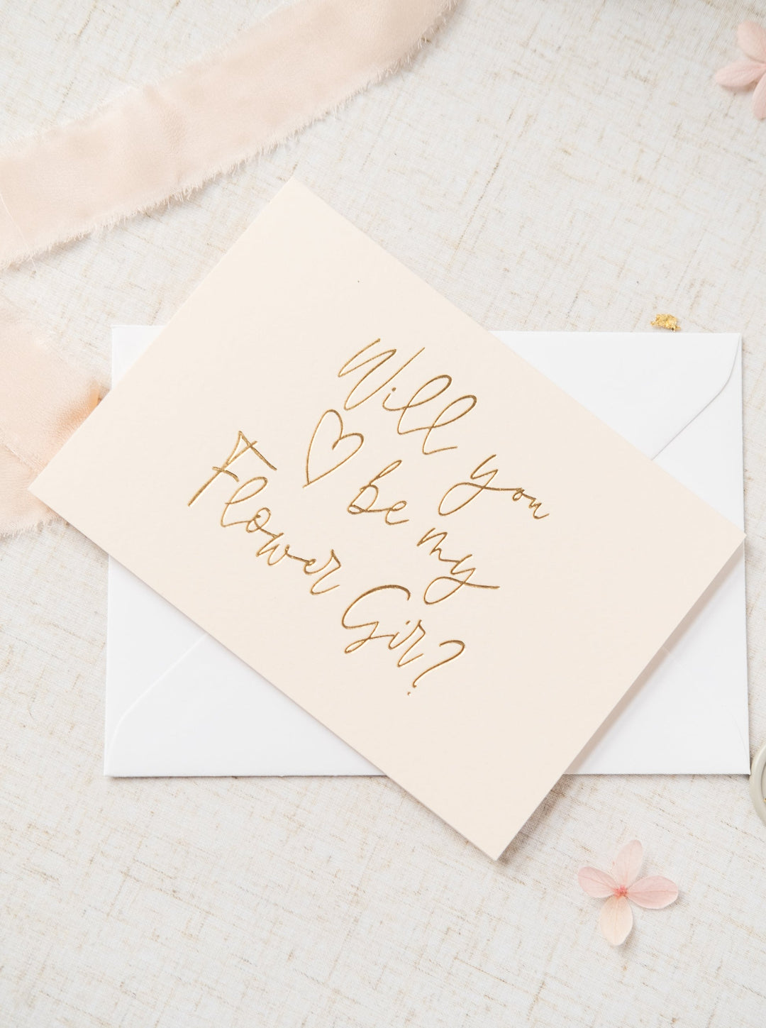 Will you be my Flower Girl? Gold Foil Card