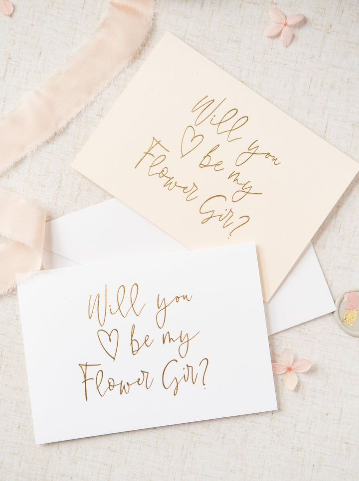 Will you be my Flower Girl? Gold Foil Card