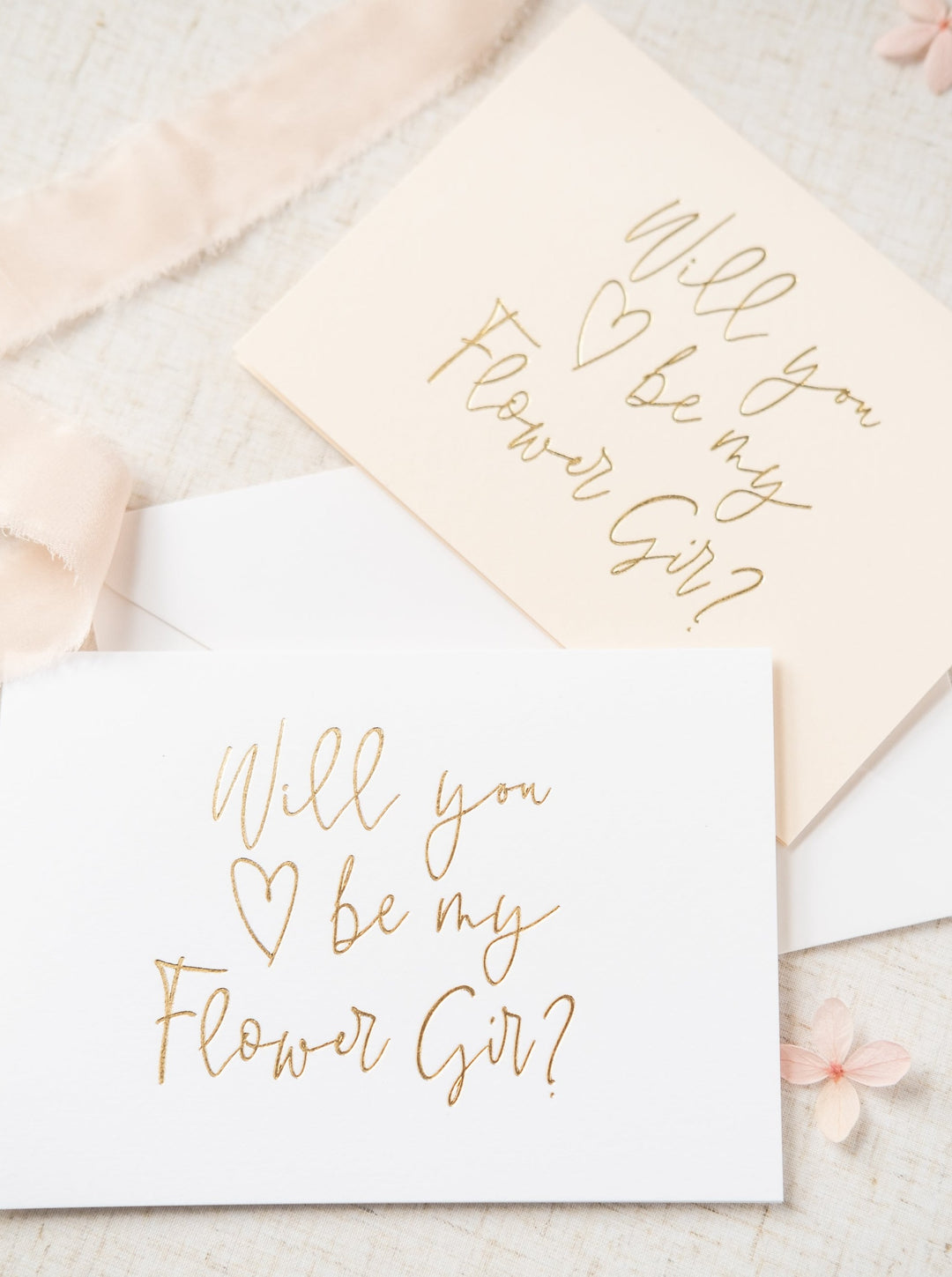 Will you be my Flower Girl? Gold Foil Card