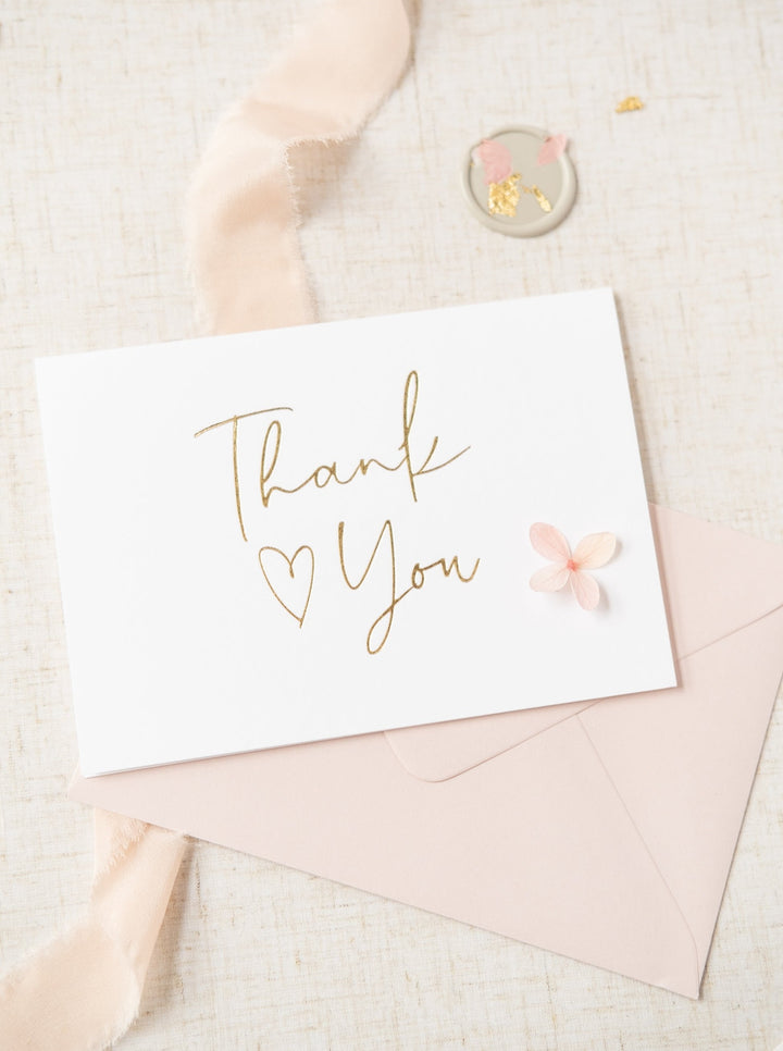 Gold Foil 'Thank You' Card