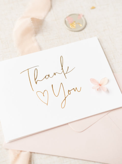 Gold Foil 'Thank You' Card