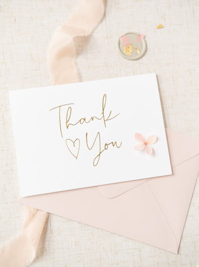 Gold Foil 'Thank You' Card