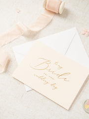 To My Bride Gold Foil Card