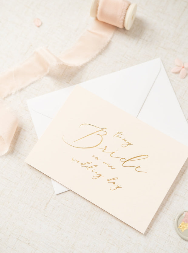 To My Bride Gold Foil Card