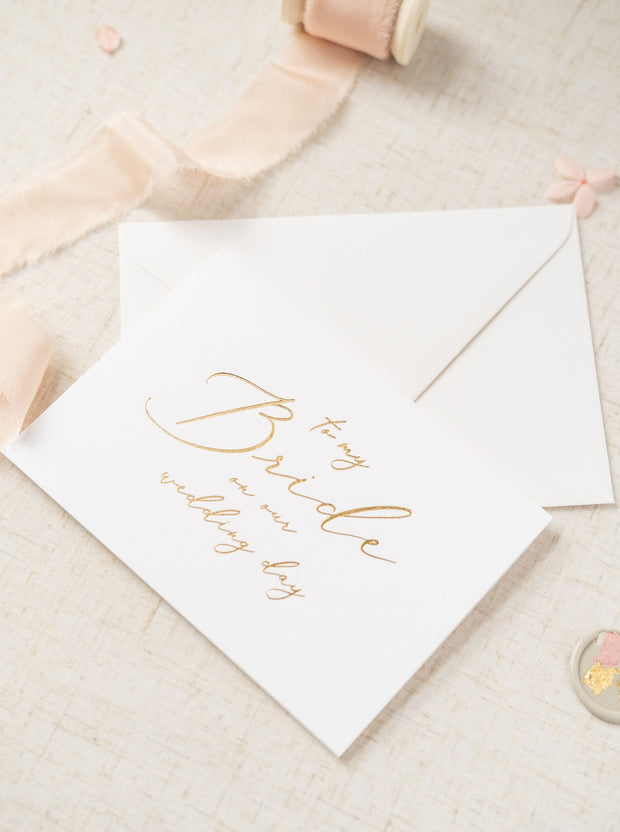 To My Bride Gold Foil Card