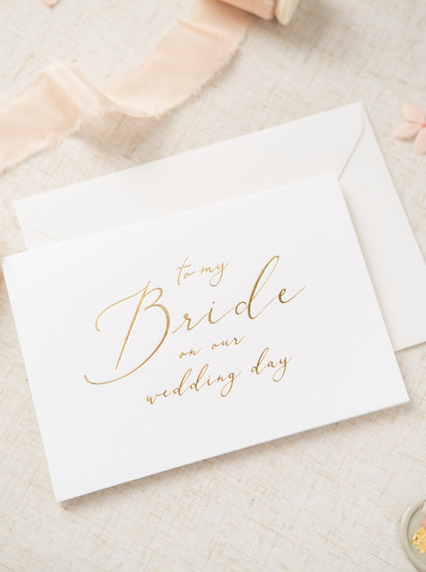 To My Bride Gold Foil Card