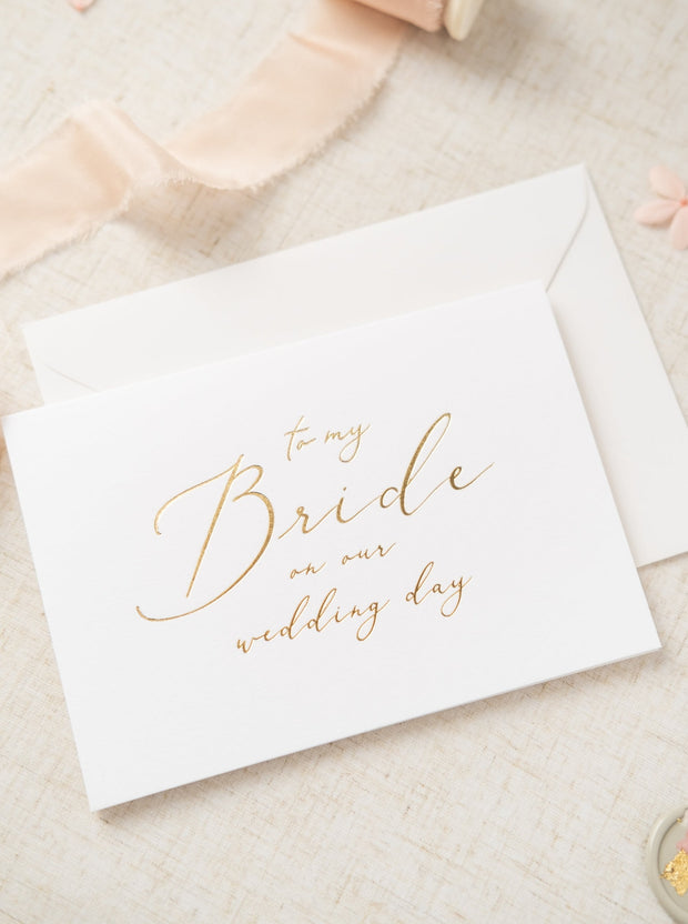 To My Bride Gold Foil Card