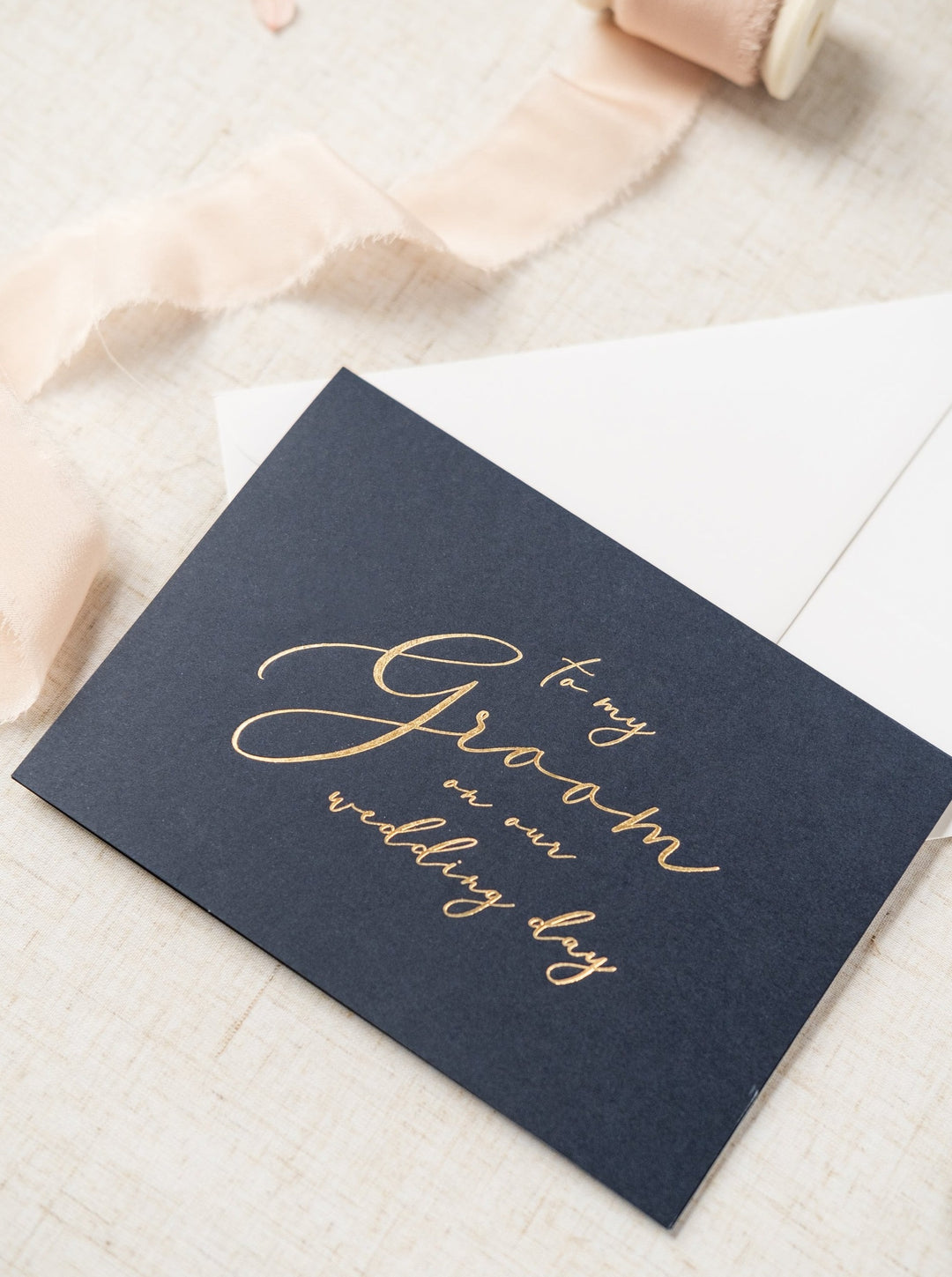 To My Groom Gold Foil Card