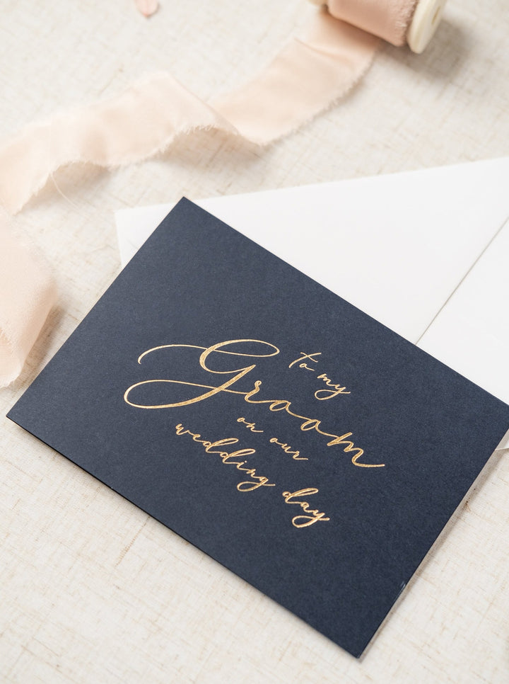 To My Groom Gold Foil Card