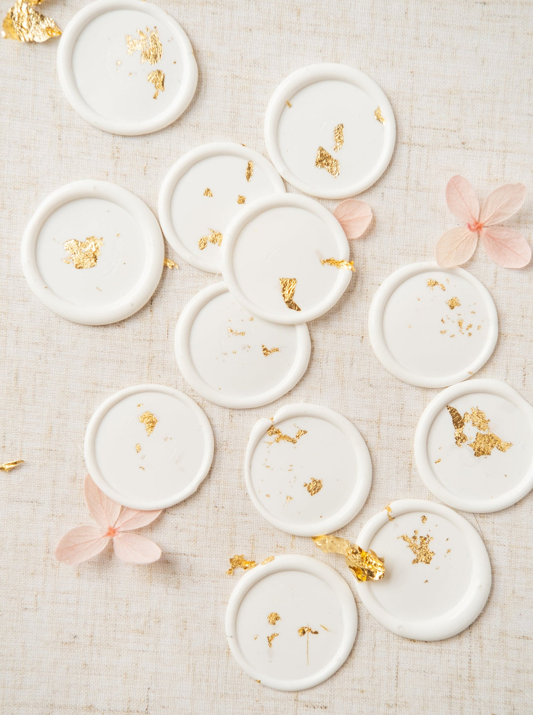 White & Gold Fleck Wax Seals